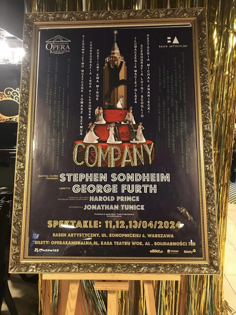 Plakat promujący spektakl Company